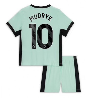 Chelsea Mykhailo Mudryk #10 Tredje trøje Børn 2023-24 Kort ærmer (+ korte bukser)
